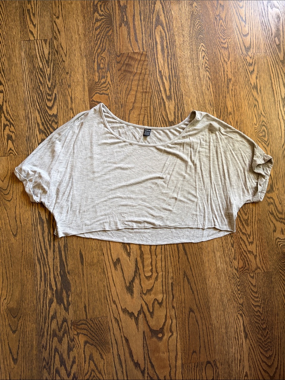 Gray Flowy Crop Top